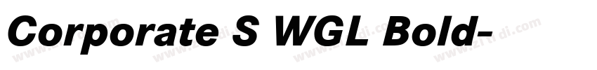 Corporate S WGL Bold字体转换